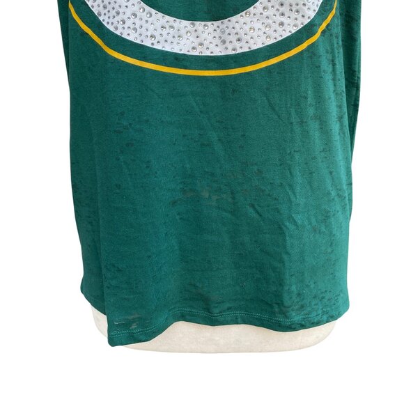 NWT PINK x NFL Packers Gemmed Burnout T-Shirt Sz XS Limited Edition Fan Game Day - Picture 4 of 12